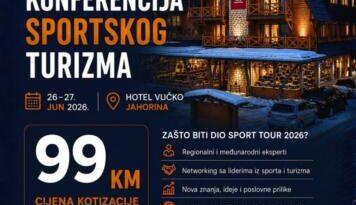 SPORT TOUR 2026 u petak i subotu okuplja lidere sporta, turizma i biznisa; Među glavnim gostima Mehmed Baždarević i Marko Pešić SPORT TOUR 2026 u petak i subotu okuplja lidere sporta, turizma i biznisa; Među glavnim gostima Mehmed Baždarević i Marko Pešić